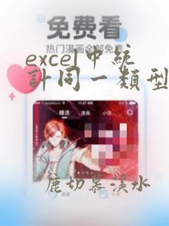 excel中统计同一类型的全部数量