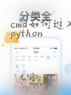 cmd如何进入python