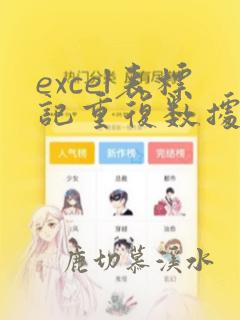 excel表标记重复数据