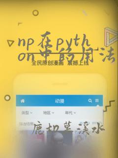 np在python中的用法