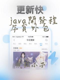 java开发程序员外包