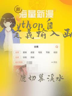 python自定义输入函数