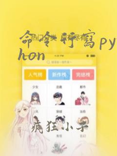 命令行写python