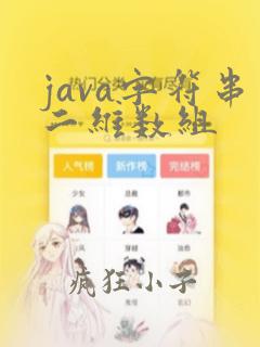 java字符串二维数组