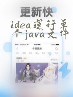 idea运行单个java文件