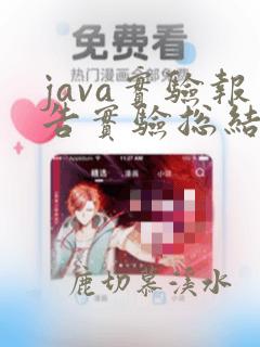 java实验报告实验总结