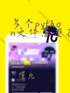 多个python文件怎么在main文件中执行