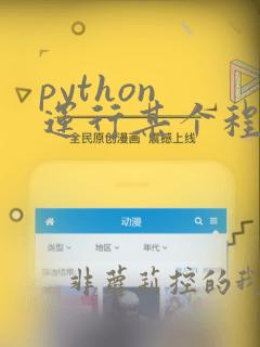 python 运行某个程序