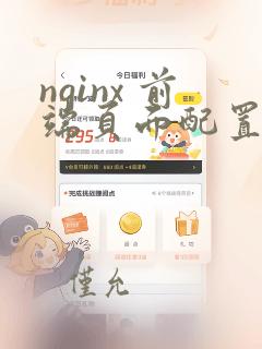 nginx 前端页面配置