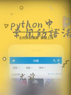 python中常用的语法