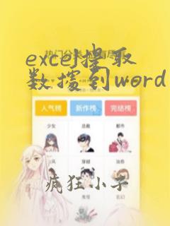 excel提取数据到word