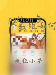 python多个数组如何组合成一个数组