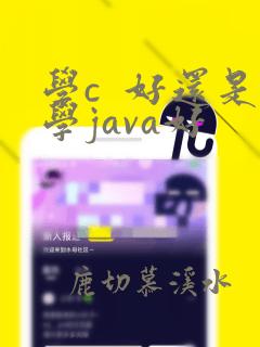 学c  好还是学java好