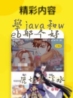 学java和web哪个好