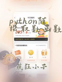 python随机取数函数