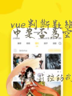 vue判断数组中是否为空