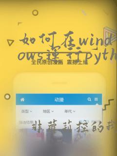 如何在windows运行python程序
