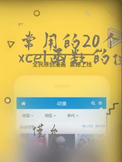 常用的20个excel函数的使用详解