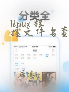linux 根据文件名查找文件