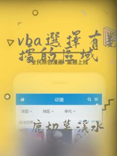 vba选择有数据的区域