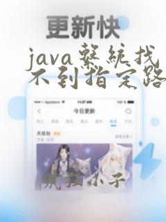 java系统找不到指定路径