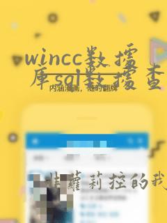 wincc数据库sql数据查看