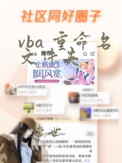 vba 重命名文件夹