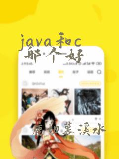 java和c  哪个好