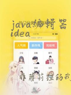 java编辑器idea