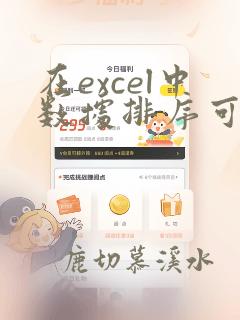 在excel中数据排序可以按什么来排序