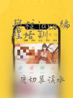 学校java编程培训