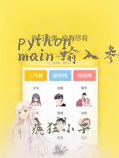 python main 输入参数