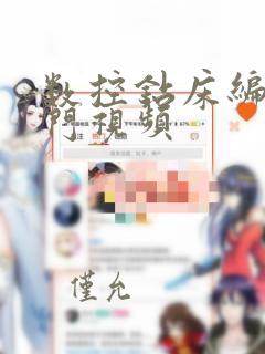 数控钻床编程入门视频