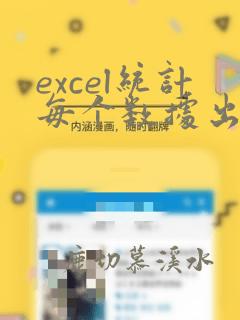 excel统计每个数据出现频率
