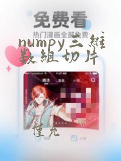 numpy三维数组切片