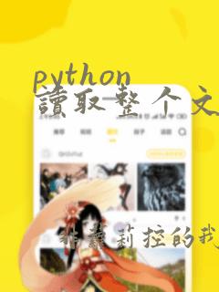 python 读取整个文件