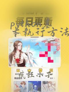 python基本执行方法