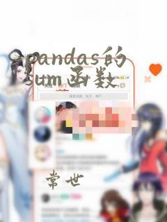 pandas的sum函数