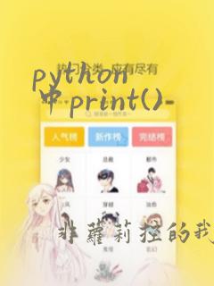 python 中print()