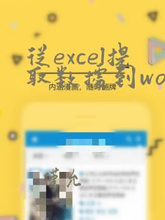 从excel提取数据到word