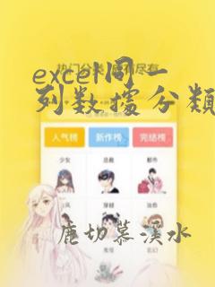excel同一列数据分类
