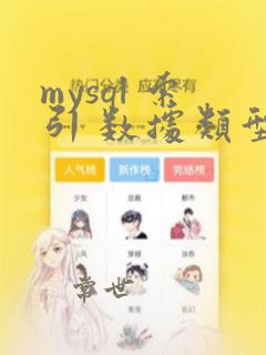 mysql 索引 数据类型