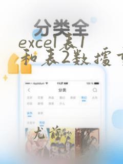 excel表1和表2数据重复