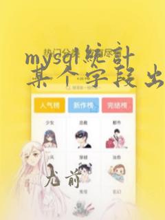 mysql统计某个字段出现的次数