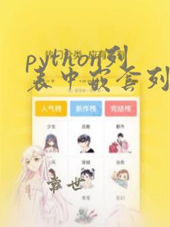 python列表中嵌套列表