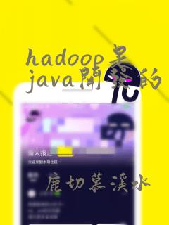 hadoop是java开发的