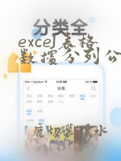 excel表格数据分列公式