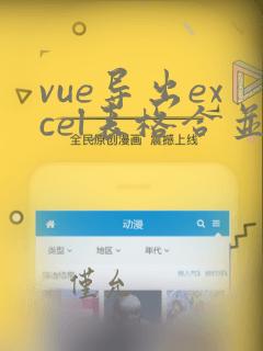 vue导出excel表格合并单元格
