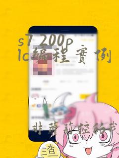 s7 200plc编程实例