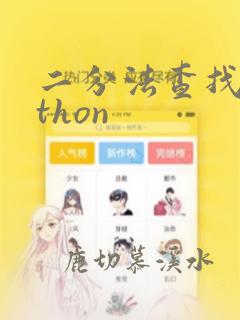 二分法查找python